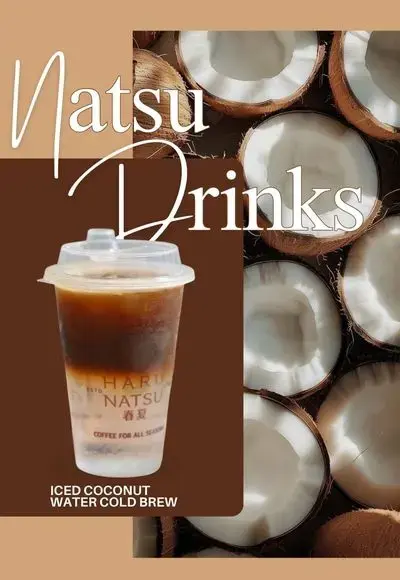 Coconut Water Cold Brew at Haru Natsu — 18-hour cold brew lengthened with fresh coconut water, Rajouri Garden, Delhi