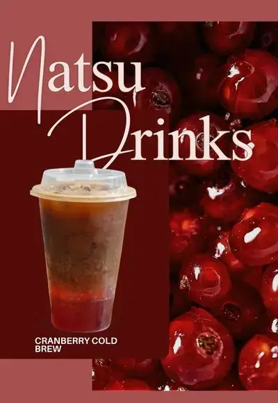 Cranberry Cold Brew at Haru Natsu — 18-hour slow-steeped cold brew with tart cranberry, Rajouri Garden, Delhi