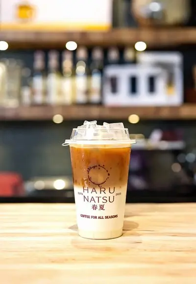 Iced Spanish Latte at Haru Natsu Coffee — best seller iced coffee with condensed milk, Rajouri Garden West Delhi