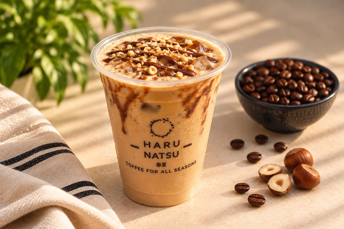 Hazelnut Cold Coffee at Haru Natsu, Rajouri Garden